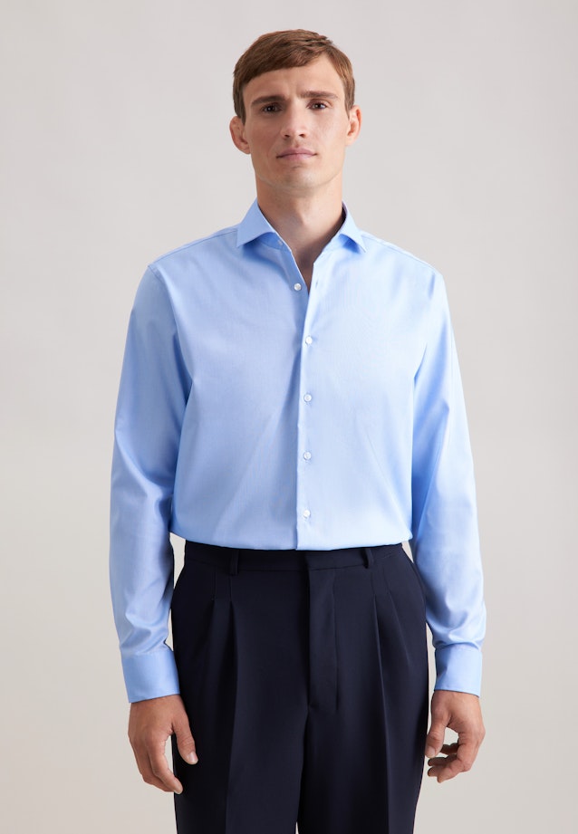 Regular Business Hemd Uni in Mittelblau |  Seidensticker Onlineshop