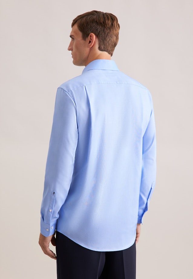 Regular Chemise d'affaires Uni in Bleu Moyen |  Seidensticker Onlineshop