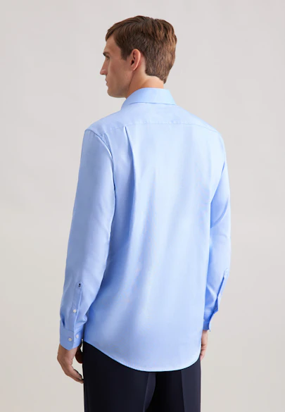 Regular Business shirt Uni in Mittelblau |  Seidensticker Onlineshop
