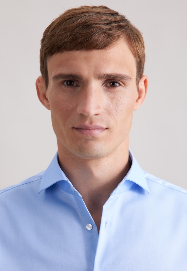Regular Business shirt Uni in Mittelblau |  Seidensticker Onlineshop