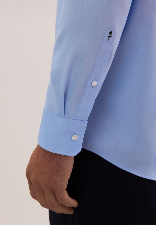 Regular Business Hemd Uni in Mittelblau |  Seidensticker Onlineshop