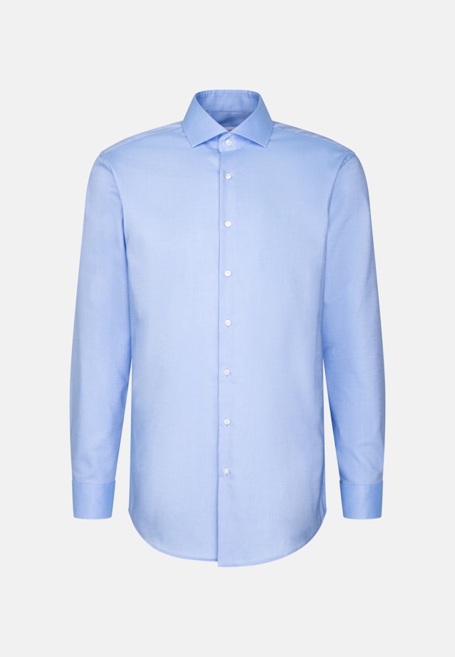Regular Chemise d'affaires Uni in Bleu Moyen |  Seidensticker Onlineshop