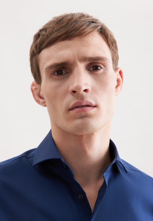 Regular Chemise d'affaires Uni in Bleu Foncé |  Seidensticker Onlineshop