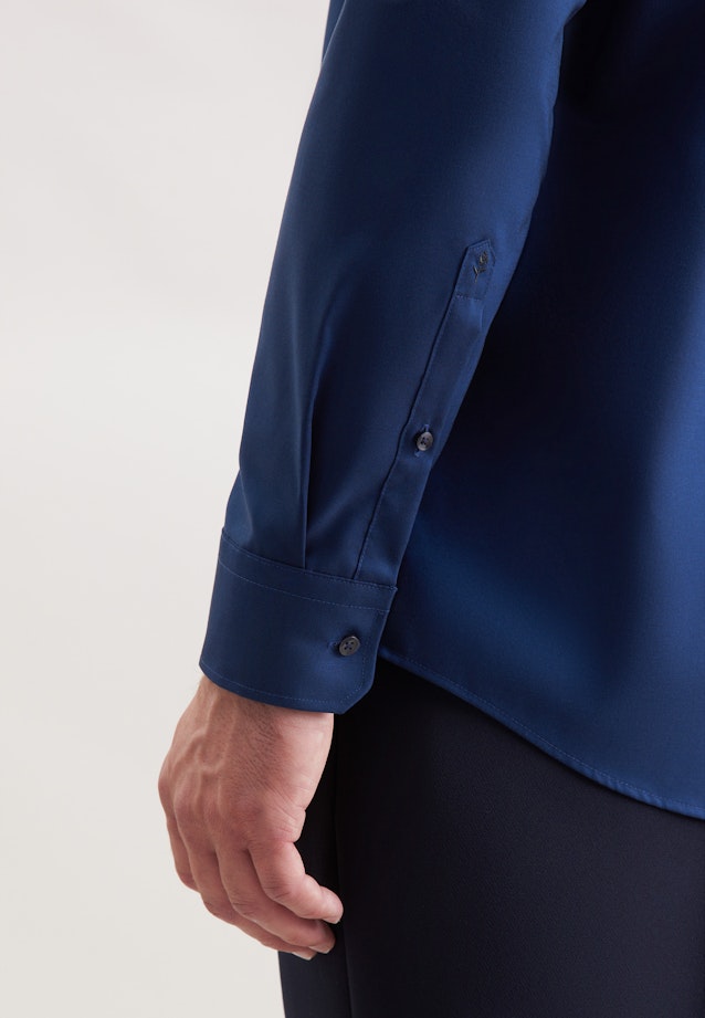 Regular Chemise d'affaires Uni in Bleu Foncé |  Seidensticker Onlineshop
