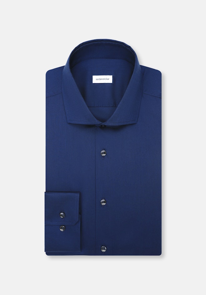 Regular Chemise d'affaires Uni dans Bleu Foncé | Boutique en ligne Seidensticker