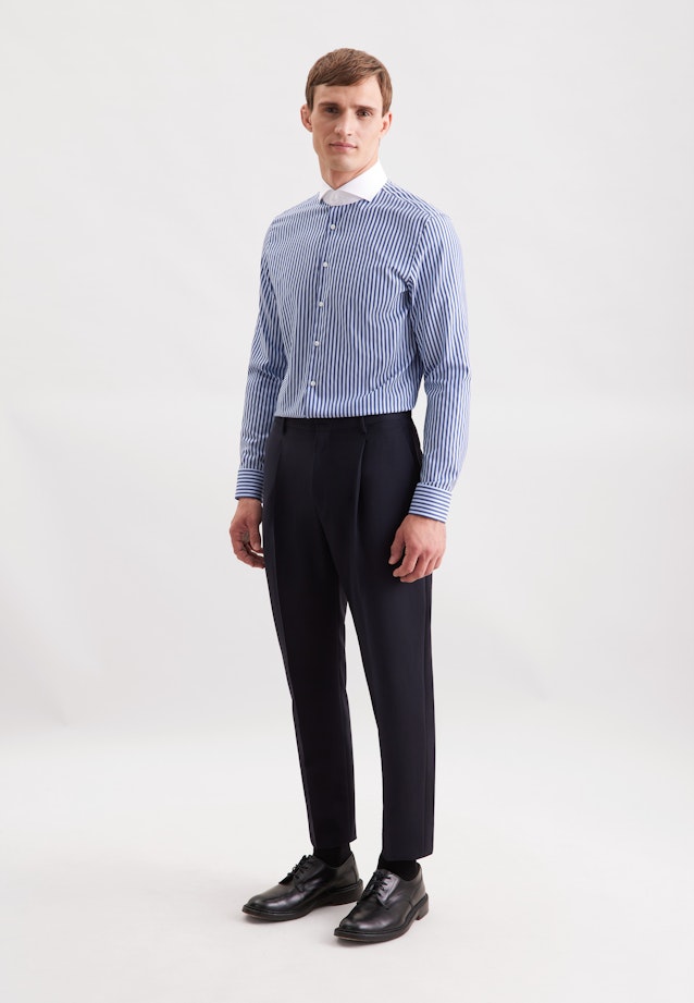Slim Business shirt Stripes in Dunkelblau |  Seidensticker Onlineshop