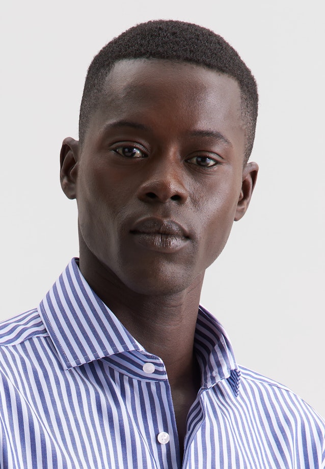 Regular Business Hemd Struktur in Dunkelblau |  Seidensticker Onlineshop