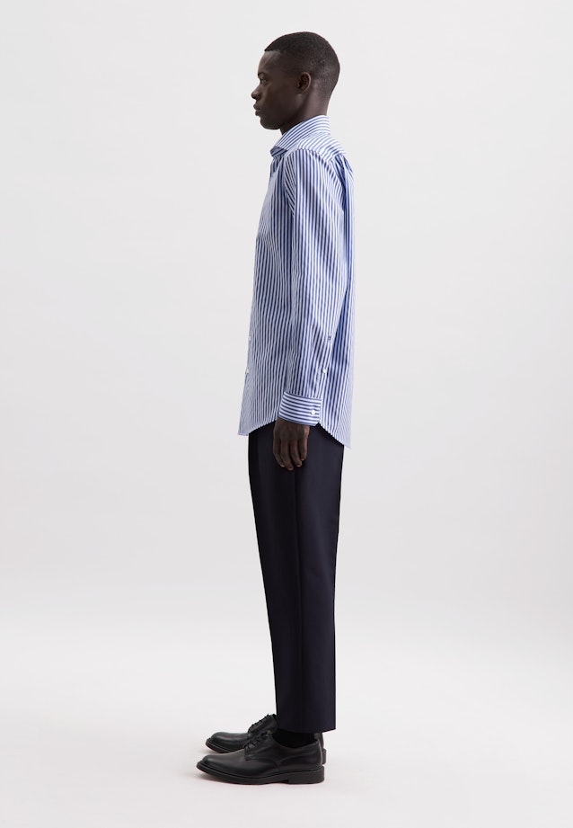 Regular Business Hemd Struktur in Dunkelblau |  Seidensticker Onlineshop