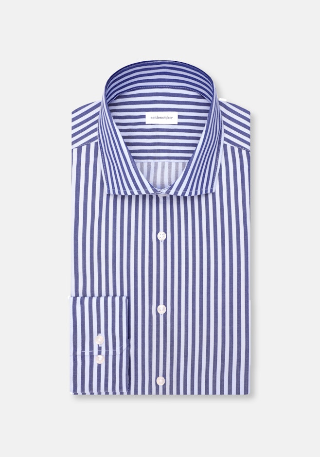 Regular Chemise d'affaires Structure dans Bleu Foncé | Boutique en ligne Seidensticker