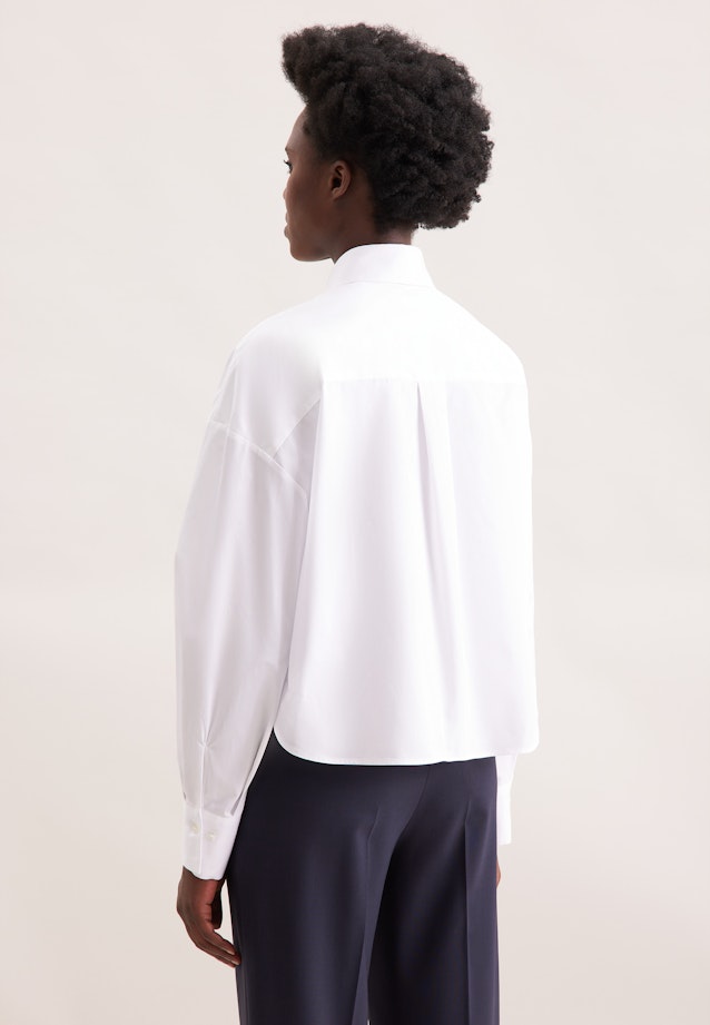Oversized Hemdbluse  in Boxy Länge in Weiß |  Seidensticker Onlineshop