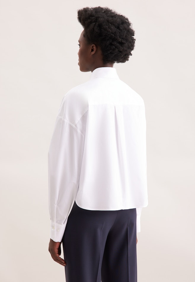 Oversized Hemdbluse in Boxy Länge in Weiß | Seidensticker online shop