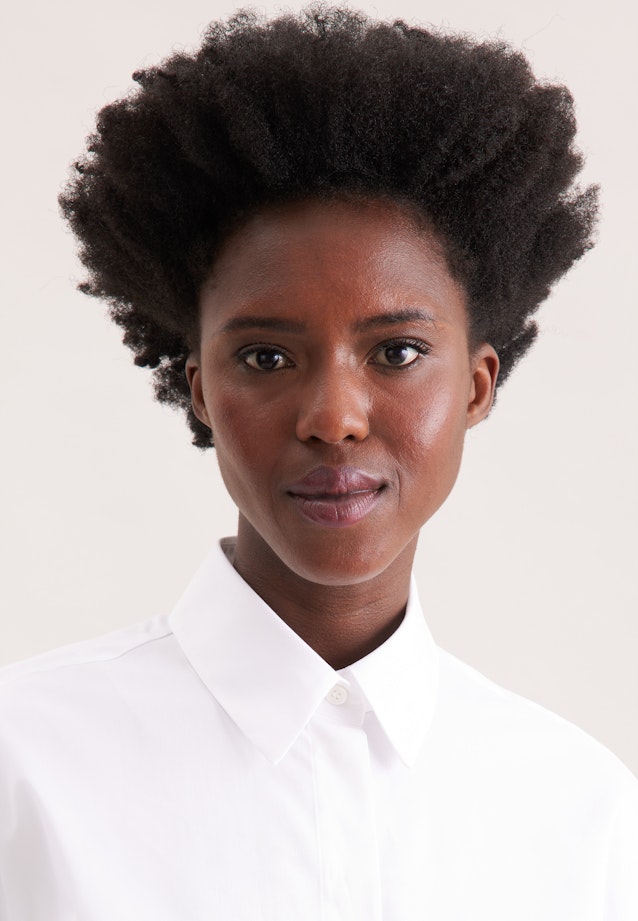 Oversized Hemdbluse  in Boxy Länge in Weiß |  Seidensticker Onlineshop