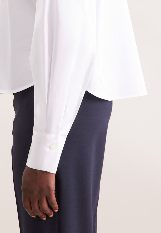 Oversized Hemdbluse  in Boxy Länge in Weiß |  Seidensticker Onlineshop