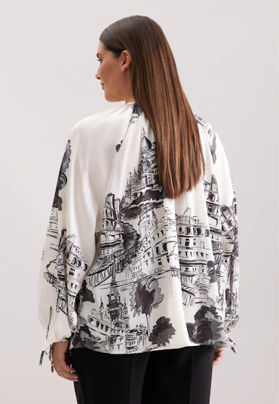 Raglanbluse mit Schleifendetail in Weiß |  Seidensticker Onlineshop