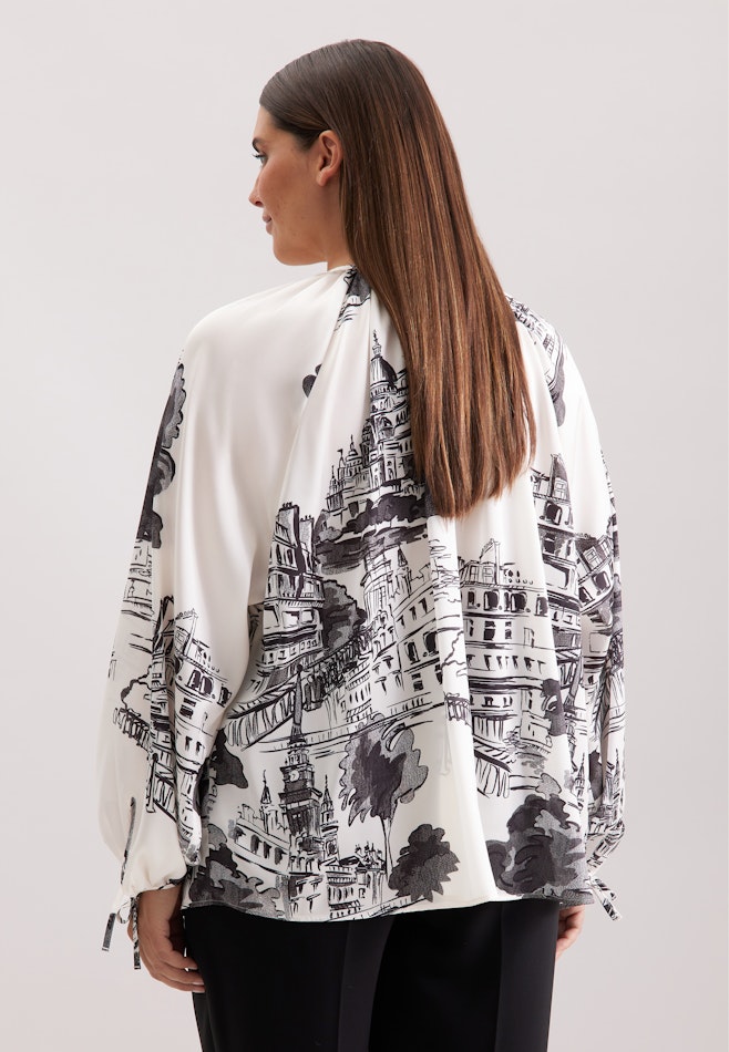 Raglanbluse mit Schleifendetail in Weiß | Seidensticker Onlineshop