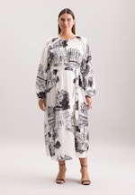 Raglankleid mit Schleifendetail in Weiß |  Seidensticker Onlineshop