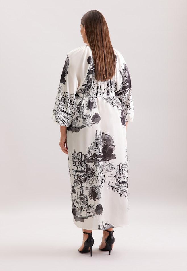 Raglankleid mit Schleifendetail in Weiß | Seidensticker online shop