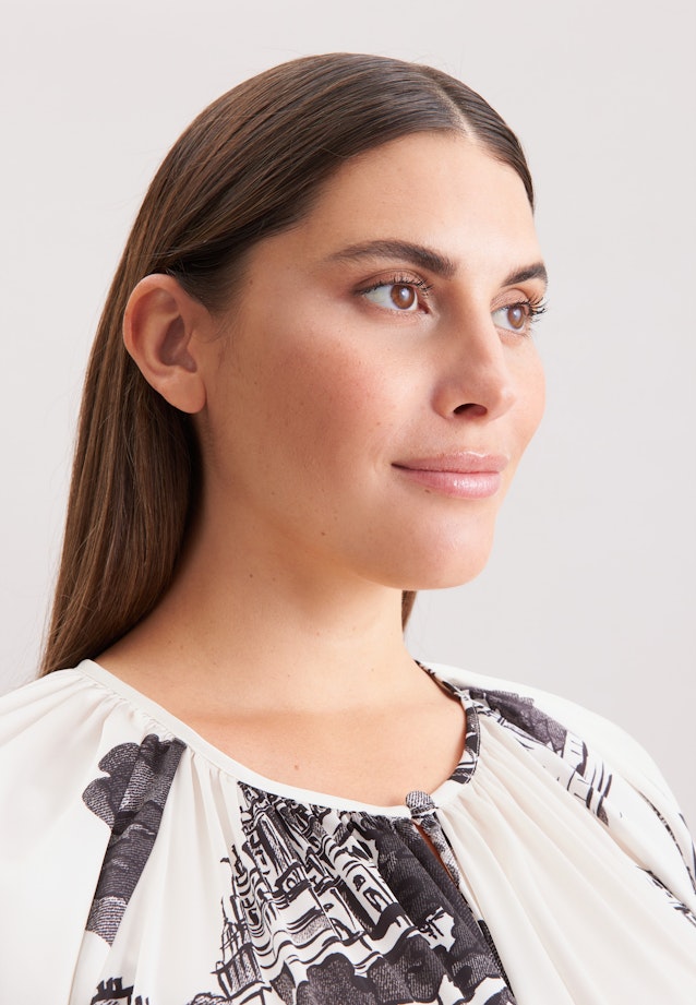 Raglankleid mit Schleifendetail in Weiß |  Seidensticker Onlineshop