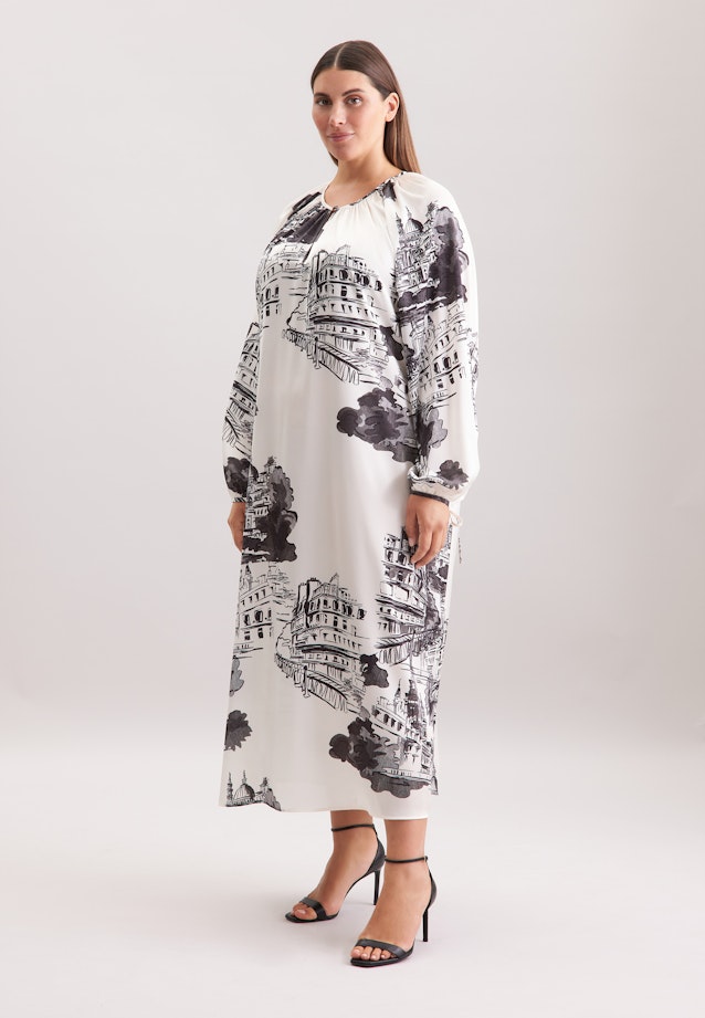 Raglankleid mit Schleifendetail in Weiß |  Seidensticker Onlineshop