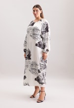 Raglankleid mit Schleifendetail in Weiß |  Seidensticker Onlineshop