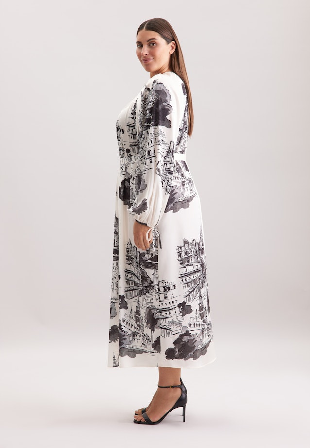 Raglankleid mit Schleifendetail in Weiß |  Seidensticker Onlineshop