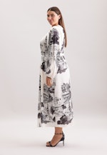 Raglankleid mit Schleifendetail in Weiß |  Seidensticker Onlineshop