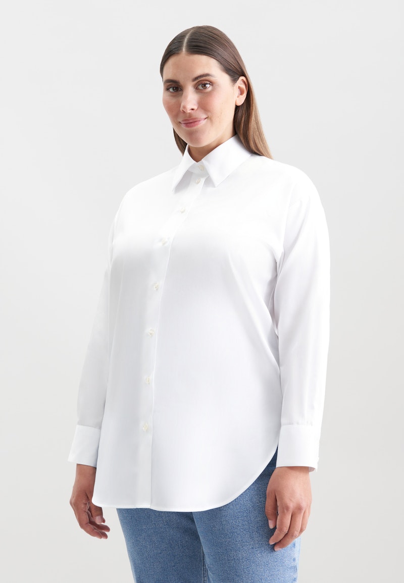 Oversized Hemdbluse aus Baumwolltwill