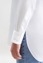 Oversized Hemdbluse aus Baumwolltwill in Weiß |  Seidensticker Onlineshop