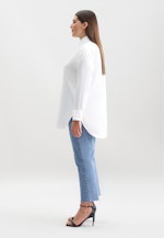 Oversized Hemdbluse aus Baumwolltwill in Weiß |  Seidensticker Onlineshop