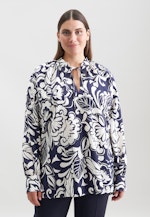 Tunikabluse mit Bindeband in Dunkelblau |  Seidensticker Onlineshop