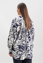 Tunikabluse mit Bindeband in Dunkelblau |  Seidensticker Onlineshop