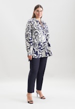 Tunikabluse mit Bindeband in Dunkelblau |  Seidensticker Onlineshop