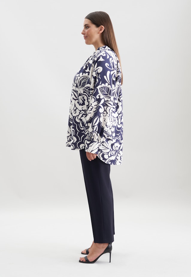 Tunikabluse mit Bindeband in Dunkelblau |  Seidensticker Onlineshop