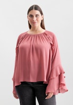 Raglanbluse mit Volantärmeln in Rosa |  Seidensticker Onlineshop