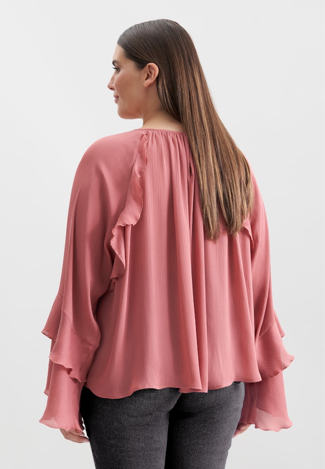 Raglanbluse mit Volantärmeln in Rosa | Seidensticker Onlineshop