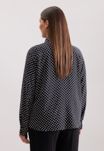 Hemdbluse mit abnehmbarer Schluppe in Noir |  Seidensticker Onlineshop