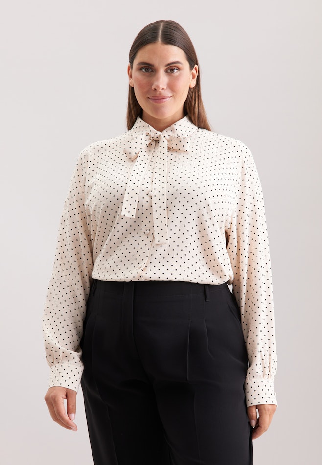 Hemdbluse mit abnehmbarer Schluppe in Weiß | Seidensticker online shop
