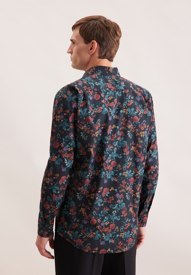 Regular Business shirt Floral in Grey | Seidensticker online shop