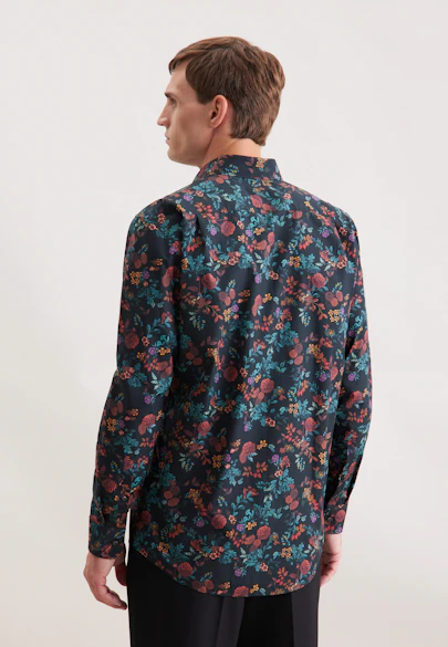 Regular Chemise d'affaires Floral in Gris |  Seidensticker Onlineshop