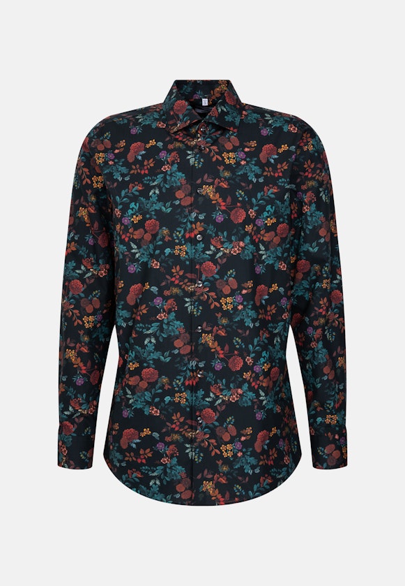 Regular Business shirt Floral in Grey |  Seidensticker Onlineshop