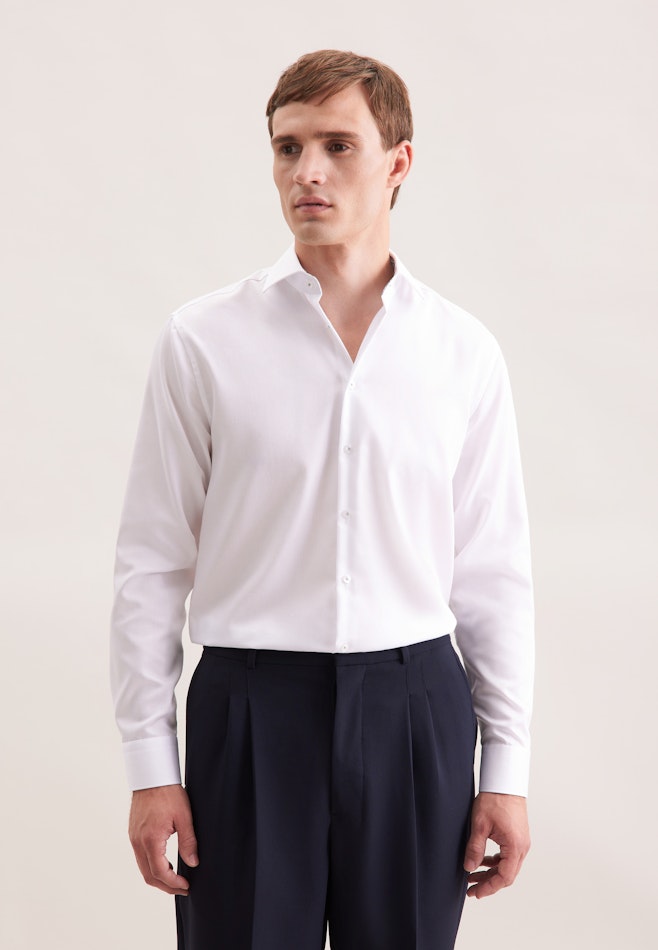 Regular Chemise d'affaires Uni dans Blanc | Boutique en ligne Seidensticker