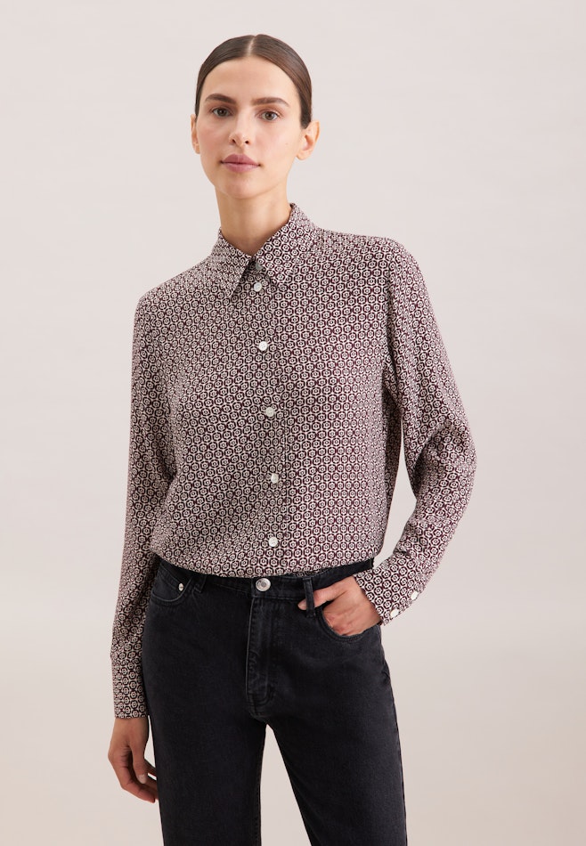 Chemisier en viscose avec imprimé dans Rouge | Boutique en ligne Seidensticker