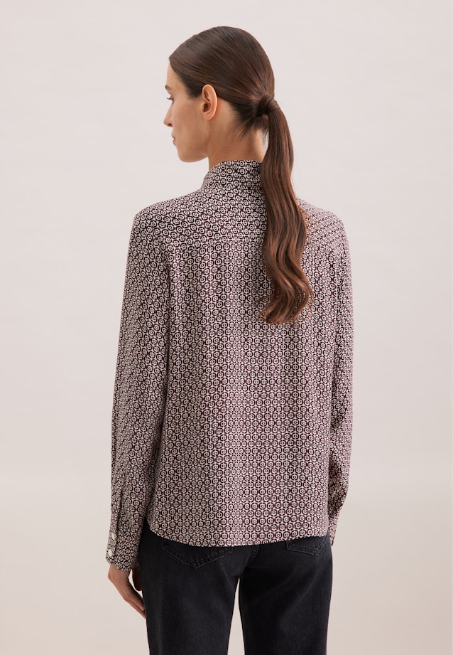 Hemdbluse aus Viskose mit Print in Rot |  Seidensticker Onlineshop