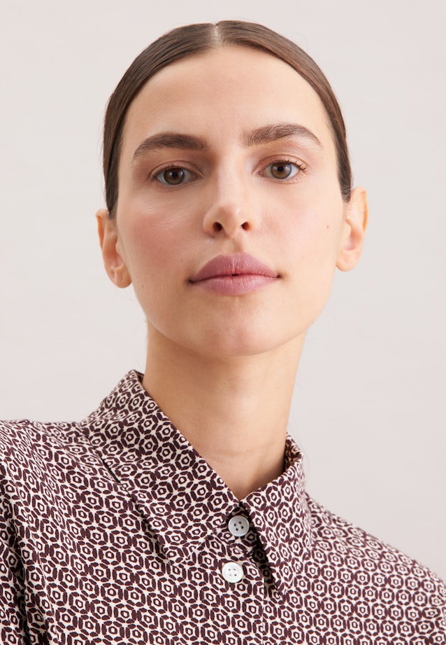 Hemdbluse aus Viskose mit Print in Rot |  Seidensticker Onlineshop