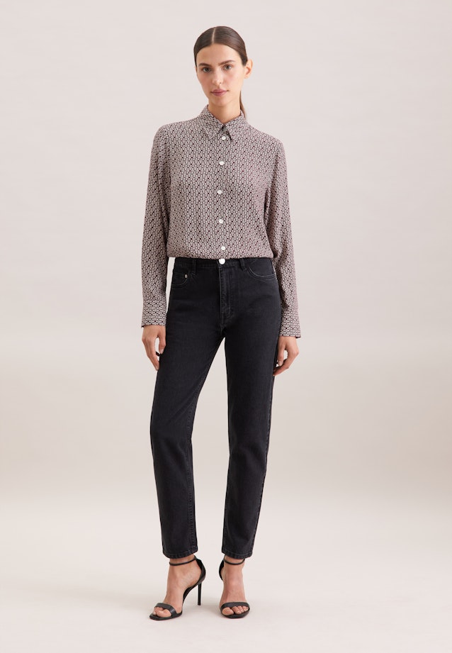 Hemdbluse aus Viskose mit Print in Rot |  Seidensticker Onlineshop