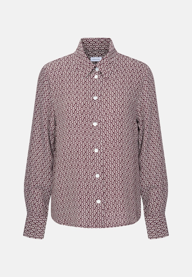 Hemdbluse aus Viskose mit Print in Rot |  Seidensticker Onlineshop