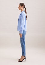 Schluppenbluse aus Baumwolltwill in Hellblau |  Seidensticker Onlineshop