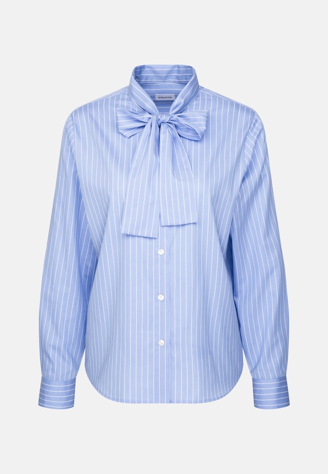 Schluppenbluse aus Baumwolltwill in Hellblau | Seidensticker Onlineshop