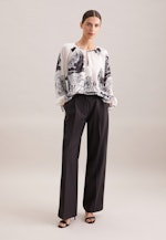 Raglanbluse mit Schleifendetails aus Satin in Ecru |  Seidensticker Onlineshop