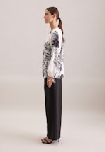 Raglanbluse mit Schleifendetails aus Satin in Ecru |  Seidensticker Onlineshop